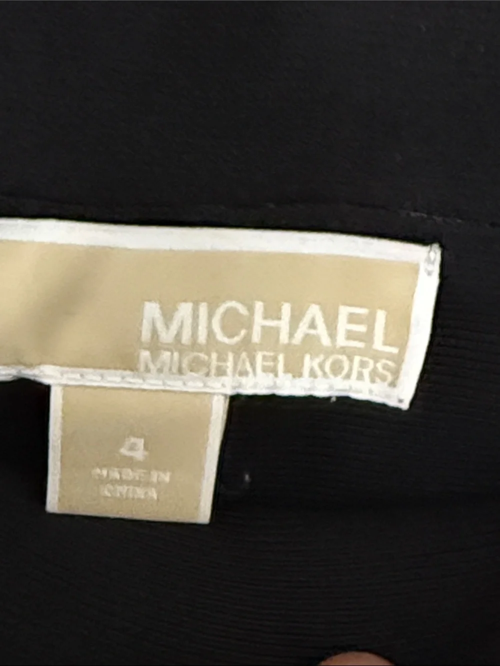 Michael Kors Black and Silver Textured Pencil Skirt